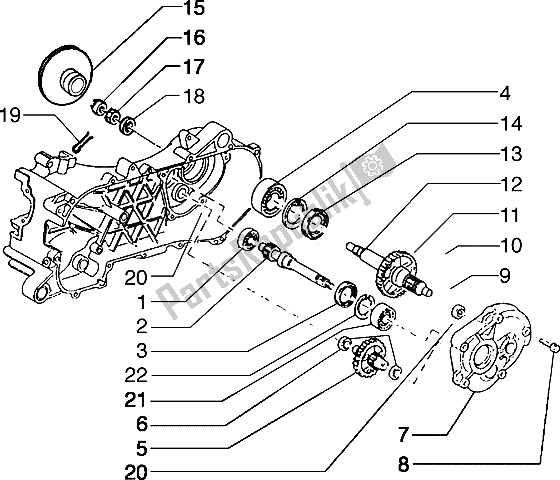 Toutes les pièces pour le Arbre De Roue Arrière du Piaggio Typhoon 125 X 2000