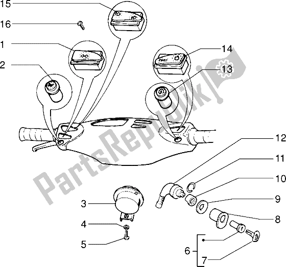 Todas las partes para Dispositivos Eléctricos (2) de Piaggio Sfera RST 50 1995