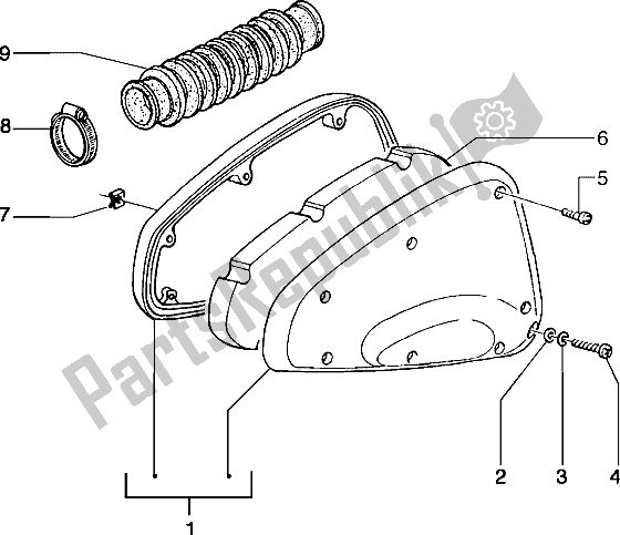 Tutte le parti per il Filtro Dell'aria del Piaggio Typhoon 50 1999