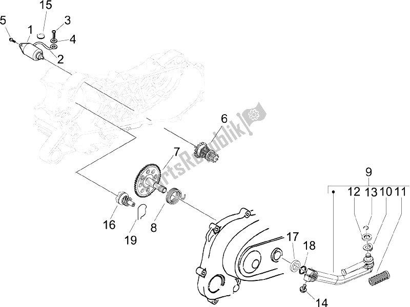 Tutte le parti per il Stater - Avviamento Elettrico del Piaggio Liberty 50 4T Sport 2006