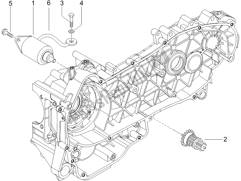 All parts for the Stater - Electric Starter of the Piaggio Beverly 125 Sport E3 2007