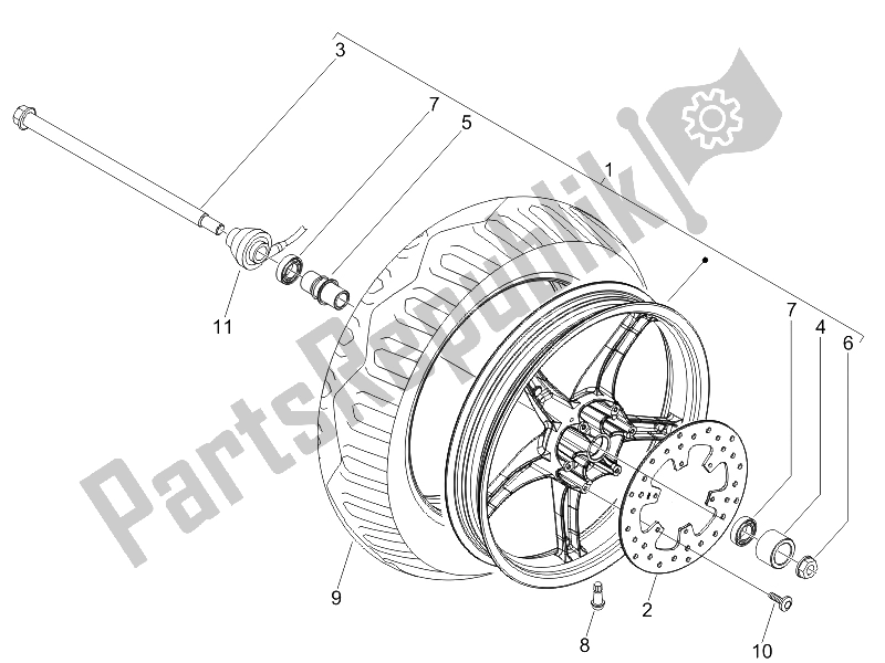 Tutte le parti per il Ruota Anteriore del Piaggio Liberty 125 4T Sport 2006