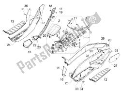 Central cover - Footrests