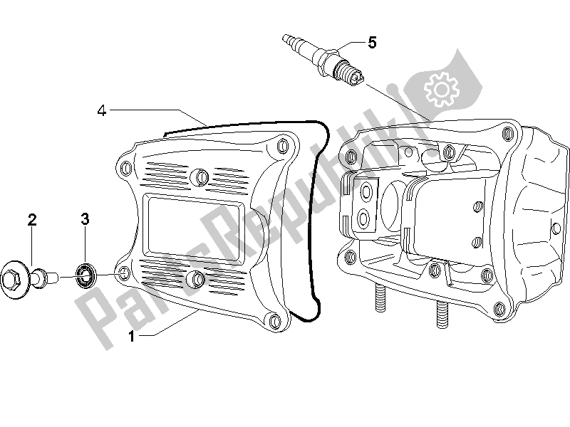 Toutes les pièces pour le Le Couvre-culasse du Piaggio BV 500 2005