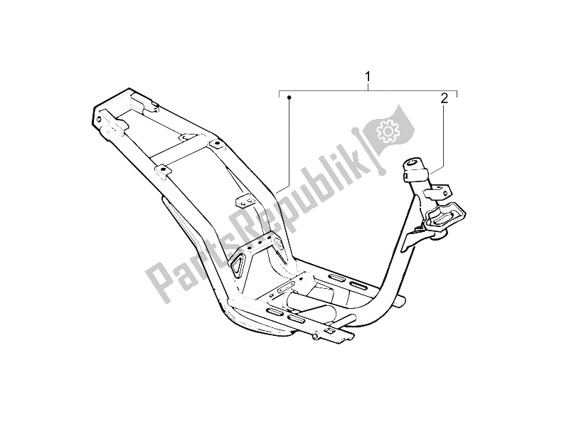 Toutes les pièces pour le Cadre / Carrosserie du Piaggio Liberty 200 4T E3 2006