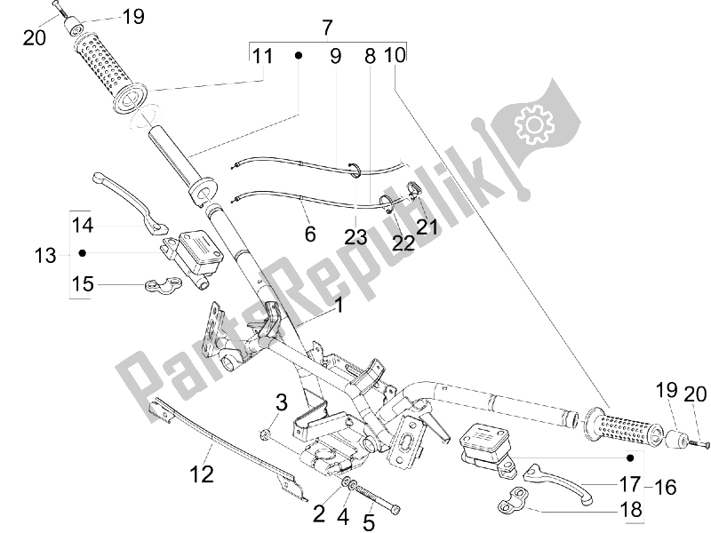 Todas las partes para Manillar - Master Cil. De Piaggio X7 250 IE Euro 3 2008