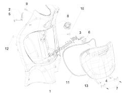 Front glove-box - Knee-guard panel