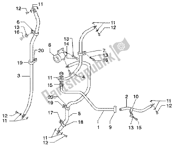 Todas las partes para Tubos De Freno de Piaggio X9 180 Amalfi 2002