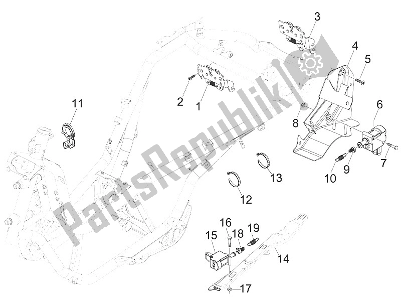 Todas las partes para Cerraduras de Piaggio MP3 300 IE LT Touring 2011