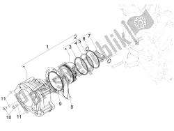 Cylinder-piston-wrist pin unit