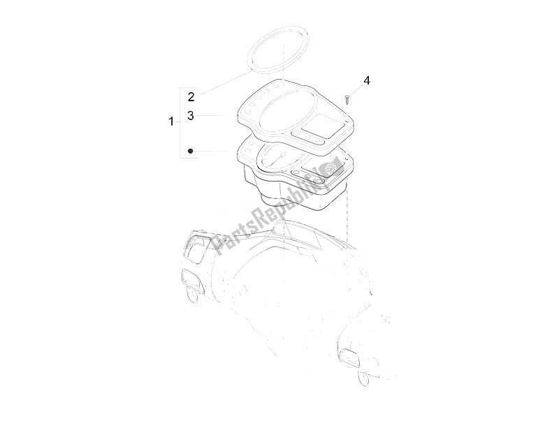 Alle onderdelen voor de Meter Combinatie-dashboard van de Piaggio NRG Power DD H2O CH 50 2011