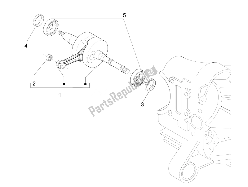 Toutes les pièces pour le Vilebrequin du Piaggio NRG Power DT 50 2007