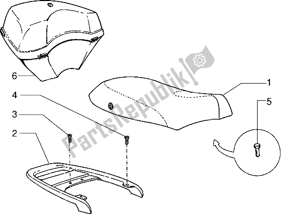 Toutes les pièces pour le Selle du Piaggio Sfera RST 125 1995