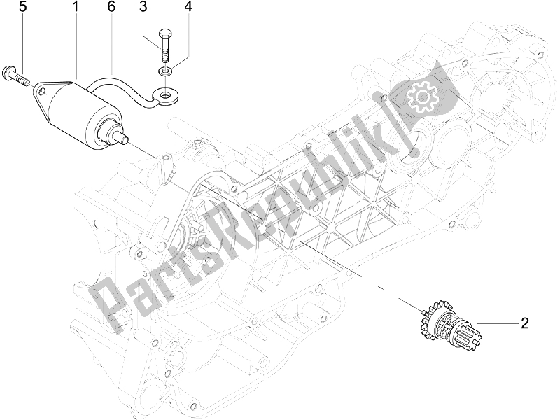 Todas las partes para Stater - Arranque Eléctrico de Piaggio Carnaby 200 4T E3 2007