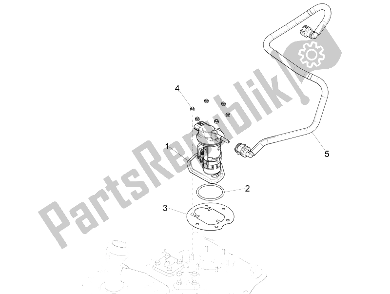 Toutes les pièces pour le Système D'alimentation du Piaggio FLY 150 4T 3V IE USA 2014