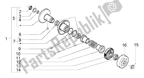 Tutte le parti per il Puleggia Condotta del Piaggio NRG Power DT 50 1998