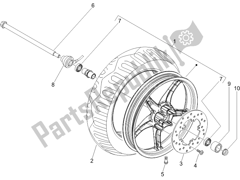 Toutes les pièces pour le Roue Avant du Piaggio Liberty 50 4T PTT D 2014