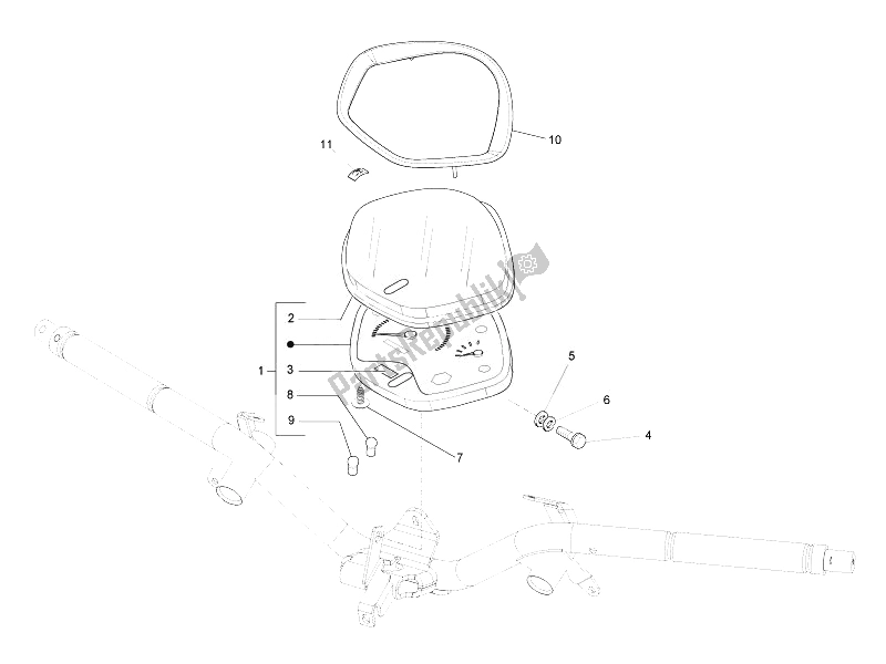 Toutes les pièces pour le Tableau De Bord Combiné du Piaggio Liberty 50 4T Sport 2007