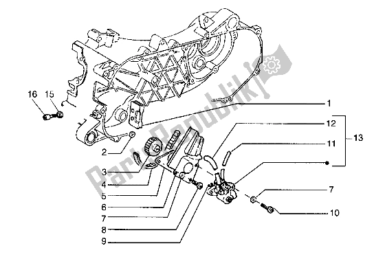 Todas las partes para Bomba De Aceite de Piaggio Hexagon LX 125 1998