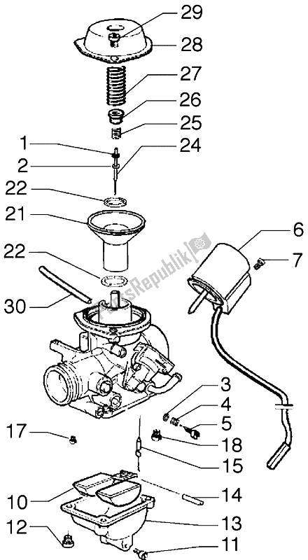 Todas las partes para Carburador (2) de Piaggio Hexagon GTX 180 1999