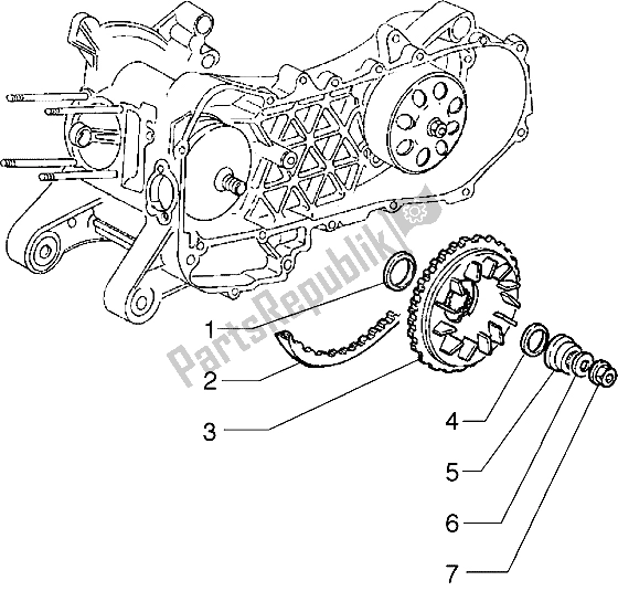 Toutes les pièces pour le Demi-poulie Motrice (2) du Piaggio Liberty 125 1998