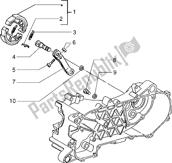 All parts for the Brake Lever of the Piaggio Typhoon 125 XR 2003