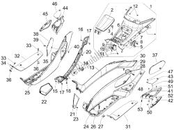 Central cover - Footrests