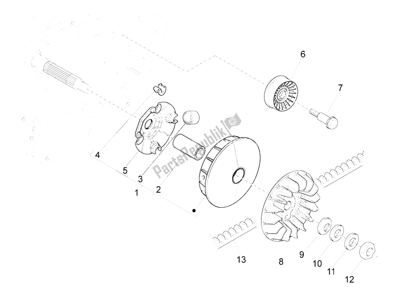 Toutes les pièces pour le Poulie Motrice du Piaggio MP3 500 Sport Business ABS USA 2015