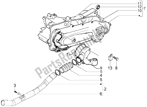 Toutes les pièces pour le Couvercle D'embrayage du Piaggio Liberty 50 4T RST Delivery 2004