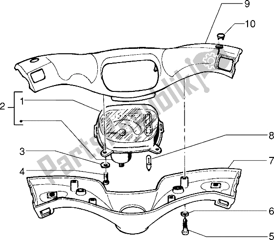 Todas las partes para Velocímetros Kms.-cubre Manillar de Piaggio Free FL 50 1995