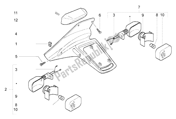 Todas las partes para Luz Trasera de Piaggio NRG Power DT 50 1998