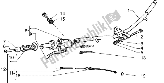 Todas las partes para Componentes Del Manillar de Piaggio Hexagon GTX 125 1999