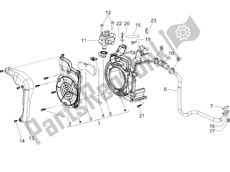 Toutes les pièces pour le Boîte à Air Secondaire du Piaggio X8 125 Street Euro 2 2006