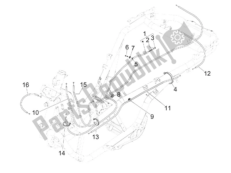 Todas las partes para Transmisiones de Piaggio MP3 300 IE LT Sport 2011