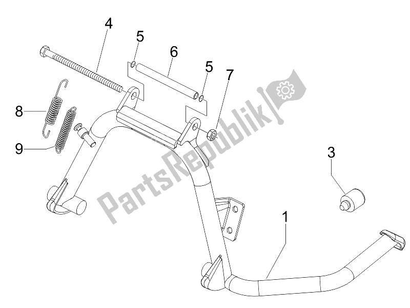 Todas las partes para Soporte / S (2) de Piaggio MP3 250 USA 2007