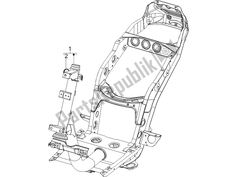 All parts for the Frame/bodywork of the Piaggio FLY 50 4T 4V USA 2011