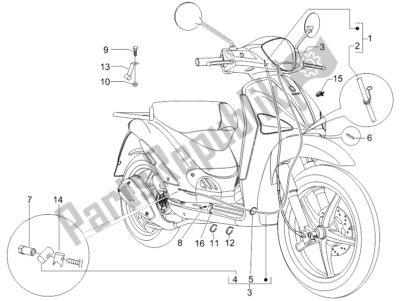 Toutes les pièces pour le Transmissions du Piaggio Liberty 125 4T PTT E3 A 2007