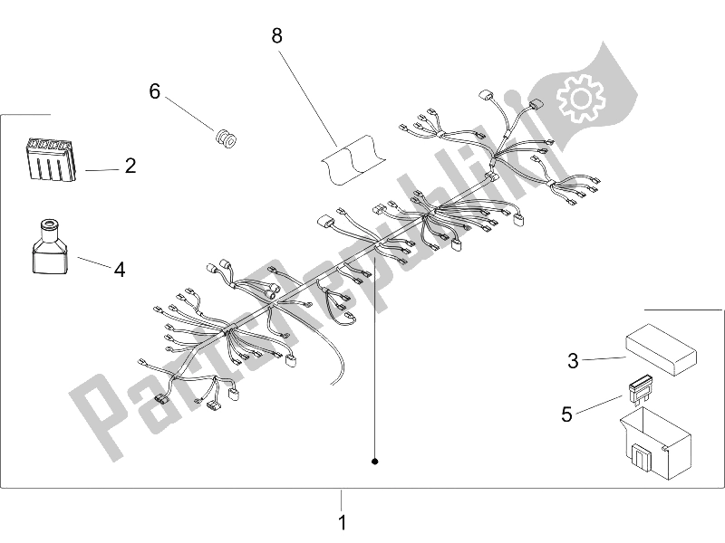 Toutes les pièces pour le Faisceau De Câbles Principal du Piaggio ZIP 50 4T 2006