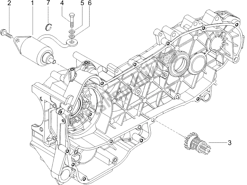 Toutes les pièces pour le Stater - Démarreur électrique du Piaggio X9 125 Evolution Euro 3 2007