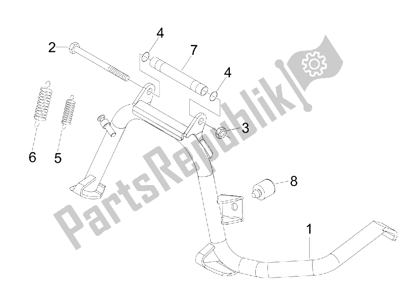 All parts for the Stand/s of the Piaggio X7 300 IE Euro 3 2009