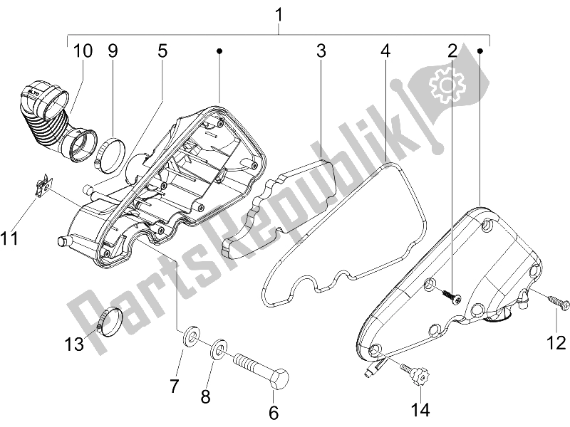 Toutes les pièces pour le Filtre à Air du Piaggio Liberty 50 2T Sport UK 2006