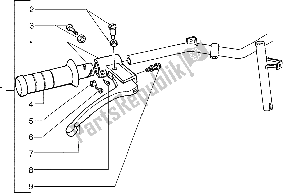 Toutes les pièces pour le Composants De Guidon du Piaggio ZIP 50 1995