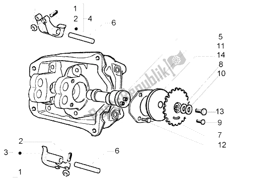 Toutes les pièces pour le Support De Leviers à Bascule du Piaggio Beverly 125 RST 2004