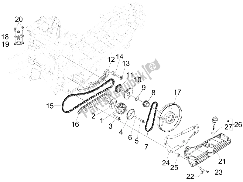 Toutes les pièces pour le La Pompe à Huile du Piaggio Beverly 300 IE Tourer E3 2009