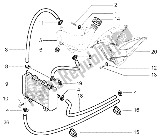 Toutes les pièces pour le Système D'alimentation du Piaggio NRG Power DT 50 1998