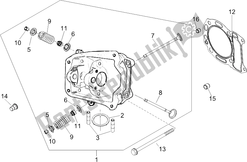 Toutes les pièces pour le Unité De Tête - Valve du Piaggio Liberty 125 4T PTT I 2006