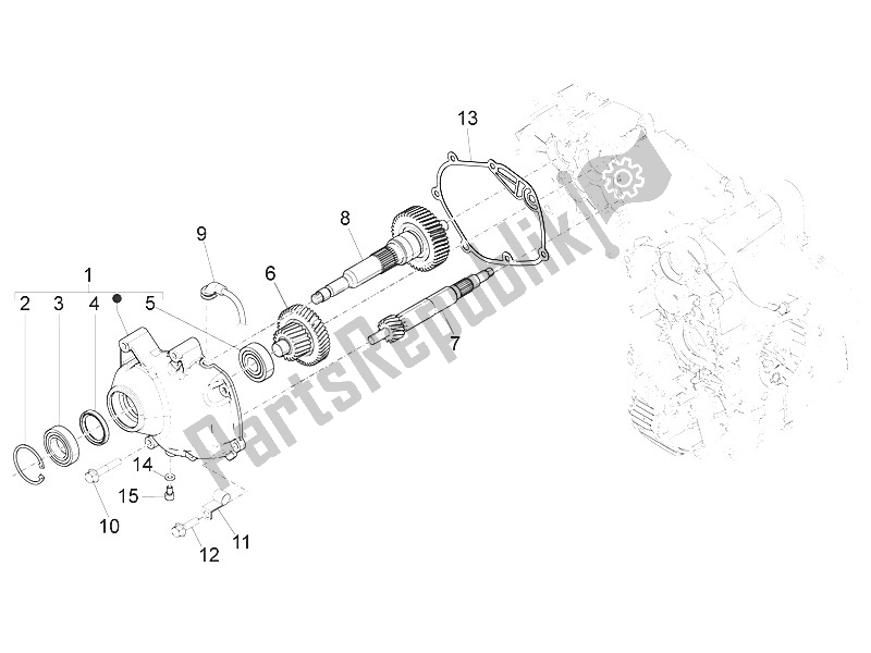 Wszystkie części do Jednostka Redukcyjna Piaggio MP3 500 LT E4 Sport Business EU 2016