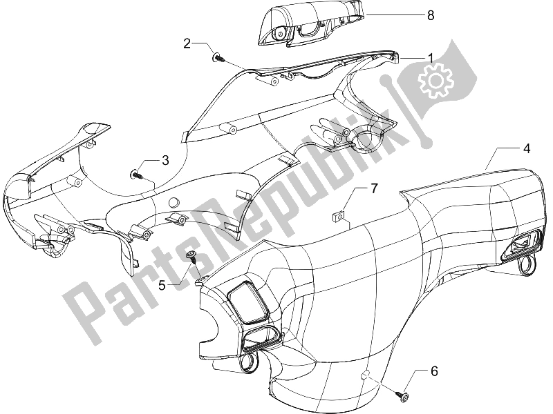 Tutte le parti per il Coperture Per Manubri del Piaggio ZIP 50 4T 2006