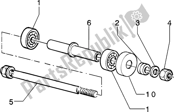 All parts for the Front Wheel Component Parts of the Piaggio ZIP 50 4T 2002