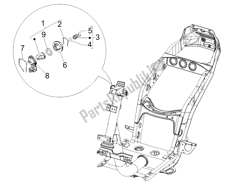 All parts for the Locks of the Piaggio FLY 150 4T 2006